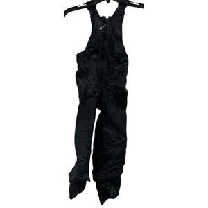 TOMA Black kids Bib overall ski snow pants winter stretch adjustable straps sz 5